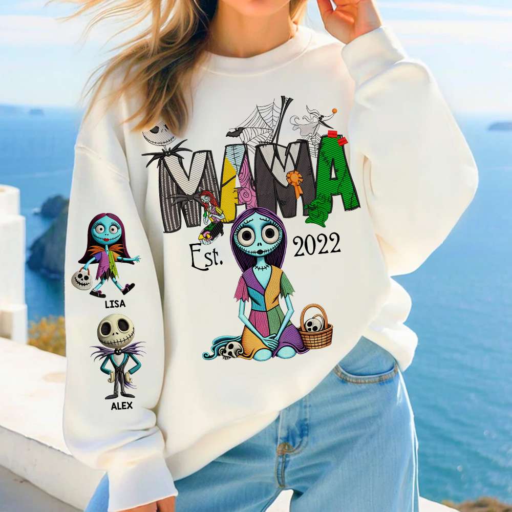 Personalized Gifts For Mom Shirt Horror Mom And Kids 04OHMH220325-Homacus