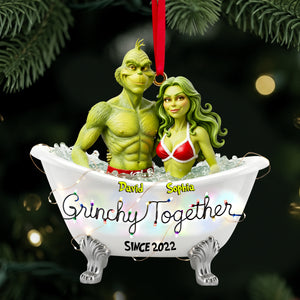 Bathtub Couple Together Ornament - Personalized Gift For Couples 02TOLU231025-Homacus