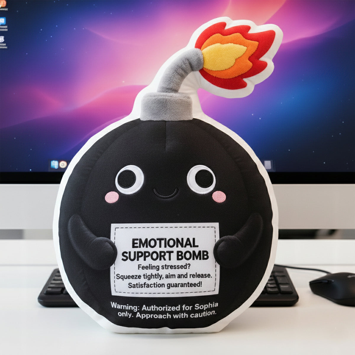 Emotional Support Bomb Custom Shape Pillow - Personalized Gifts For Coworker 04qhqn151125-Homacus