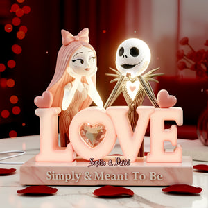 Simply & Meant To Be Light Box, Personalized Gifts For Couple 01PGLU091225