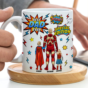 Personalized Gifts For Dad Coffee Mug Father's Day Super Dad And Kids 052ACQN200325PA-Homacus