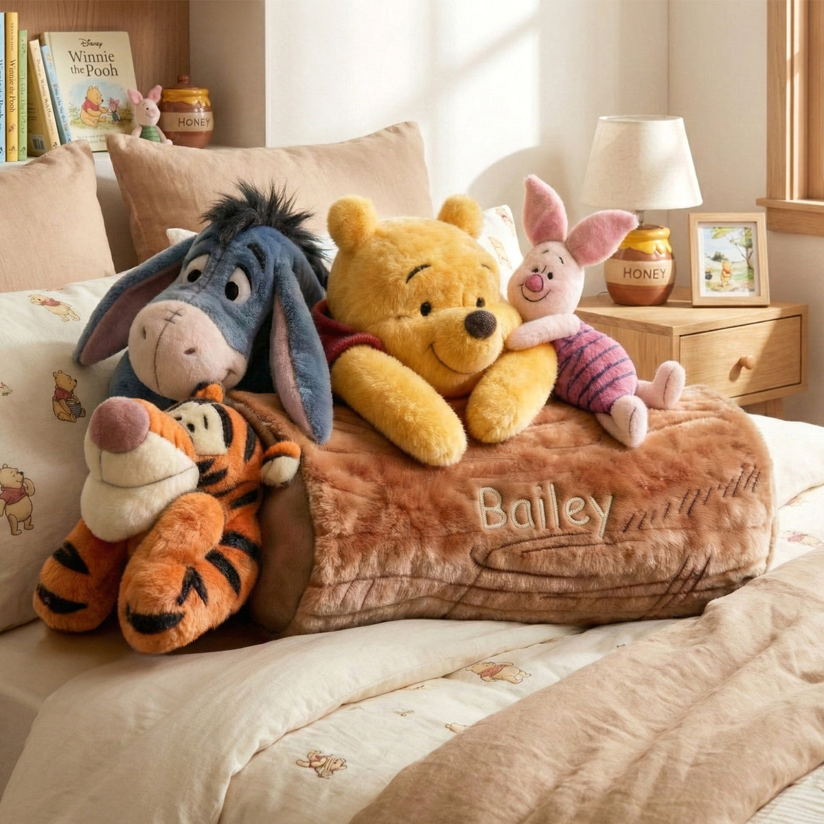 Peeking In Wood Log Shaped Pillow - Personalized Gifts For Cuteness Lovers 04QHMG041225-Homacus