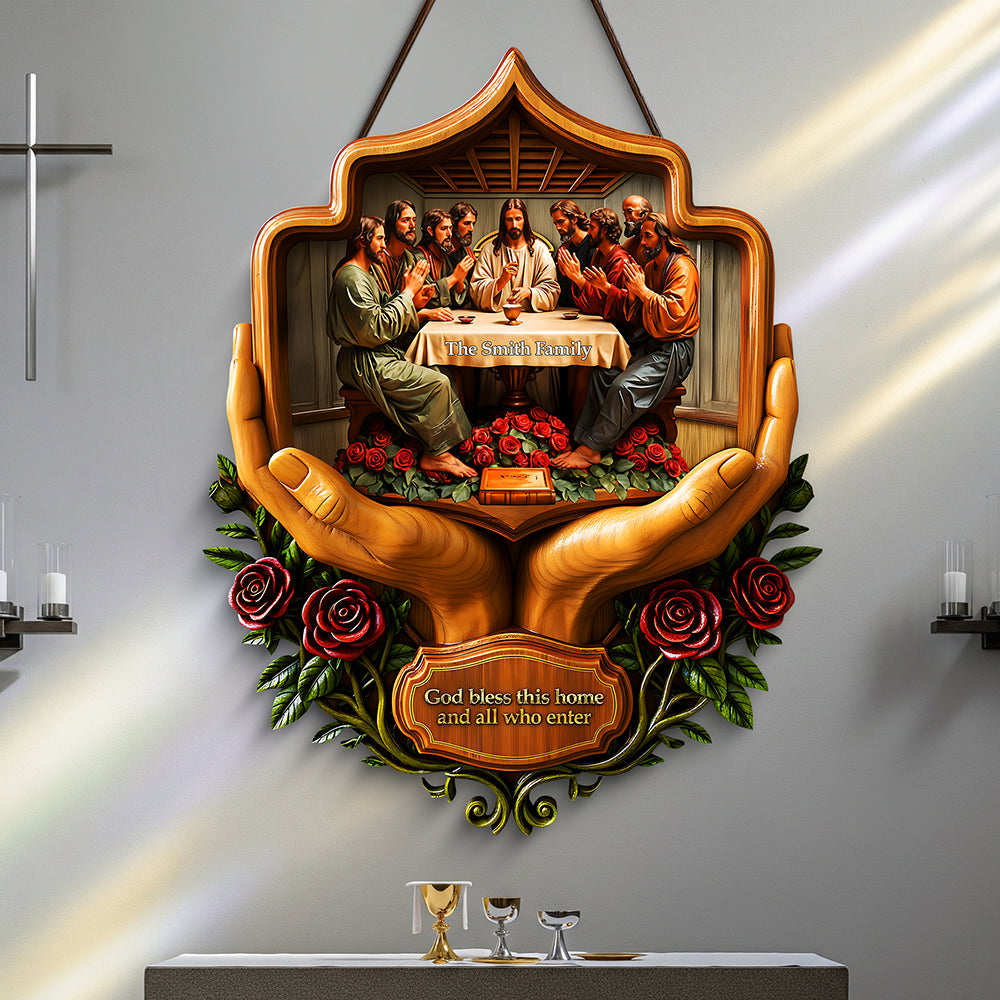 Christian Family Wood Sign - Personalized Gifts For Family 01tota040925-Homacus