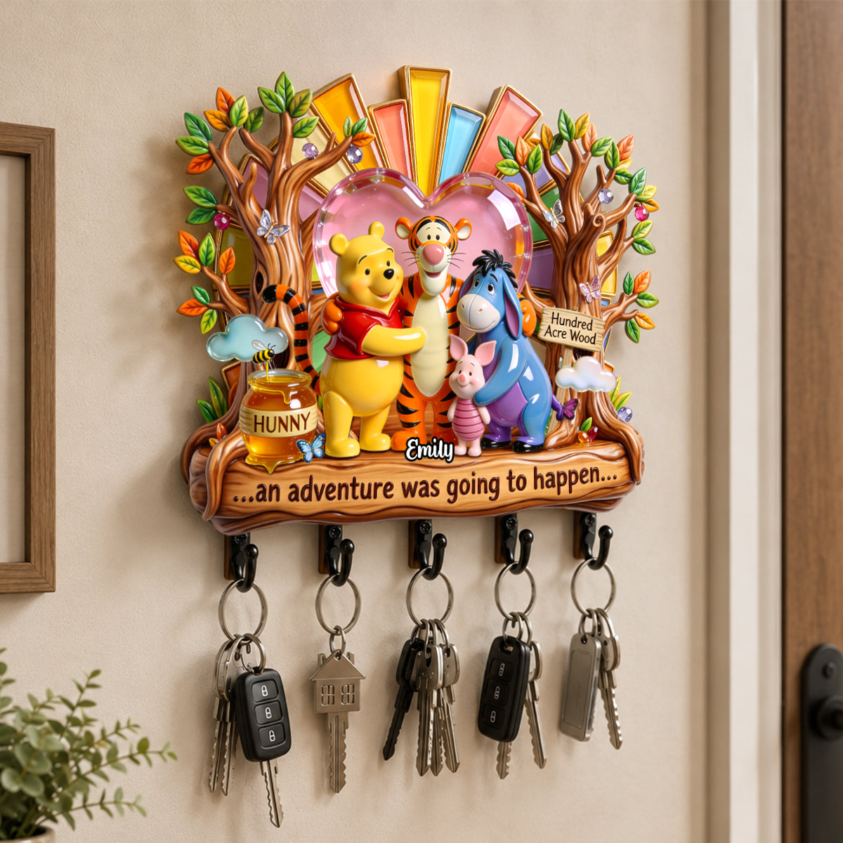 Happy Friends Acrylic Key Hanger - Personalized Anniversary Gifts 03PADH220726