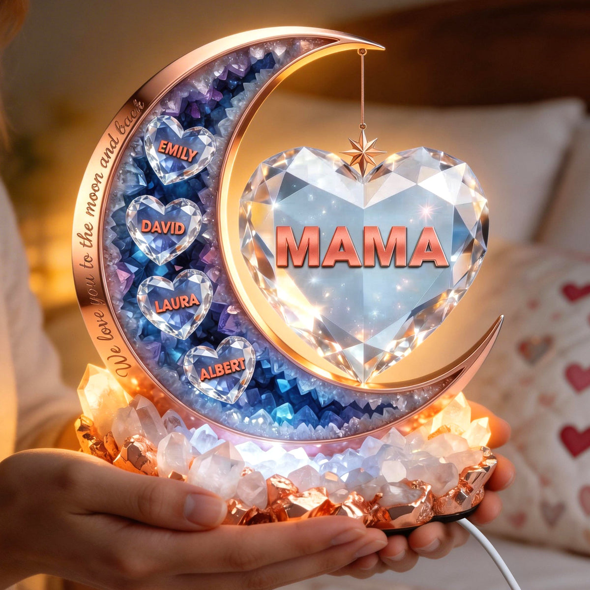 Moon Of Love Mom Acrylic Light Box - Personalized Gifts For Mom 03qhqn160326-Homacus