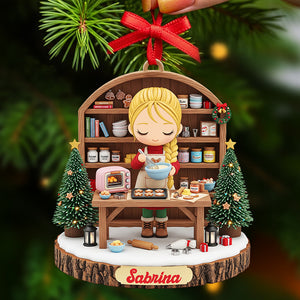 Sweet Baking Girl Acrylic Ornament - Personalized Gifts For Bakers 02PGTA241125-Homacus