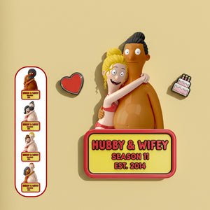 Hubby & Wifey Acrylic Fridge Magnet - Personalized Gifts For Couple 01namg091225-Homacus
