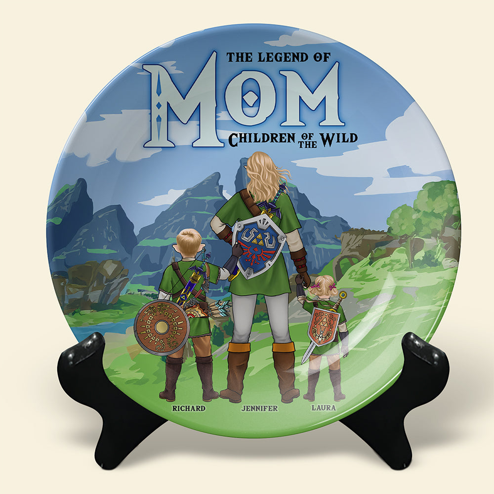 Personalized Gift For Mom Ceramic Round Plate Mother's Day The Legend Of Mom 05NAQN030425HG-Homacus