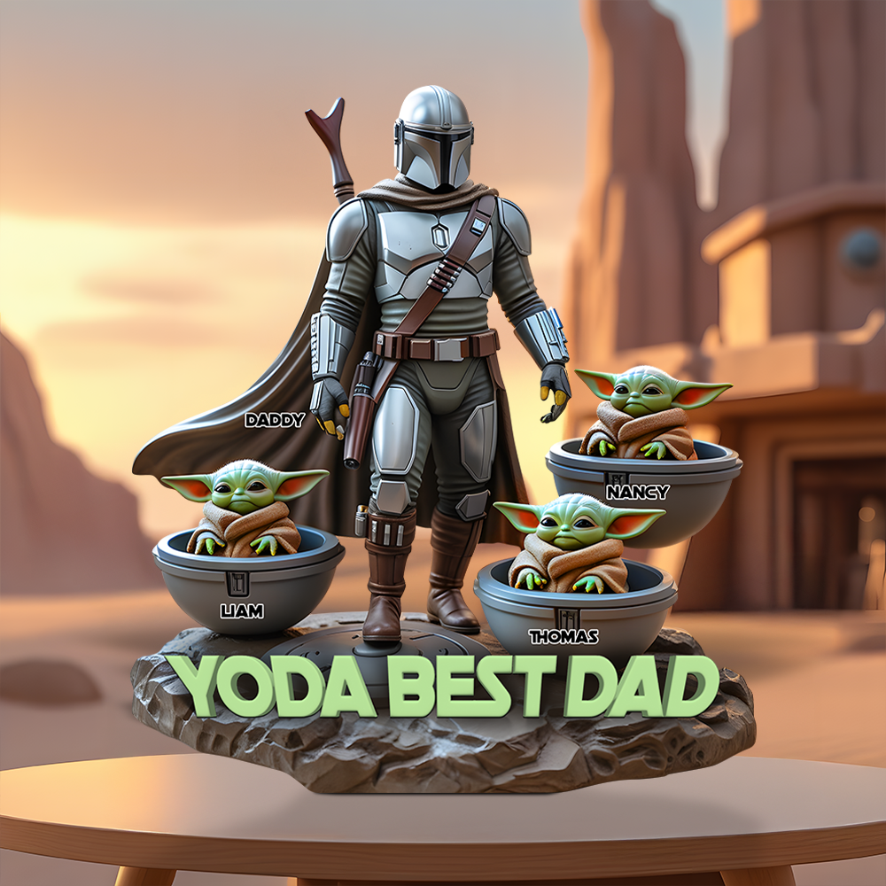 Personalized Gifts For Dad Plaque, Best Dad In The Galaxy-Homacus