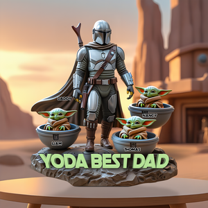 Personalized Gifts For Dad Plaque, Best Dad In The Galaxy-Homacus