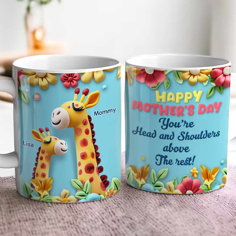 Best Giraffe Mom Above The Rest Mug - Personalized Gifts For Mom 01QHPU080425-Homacus