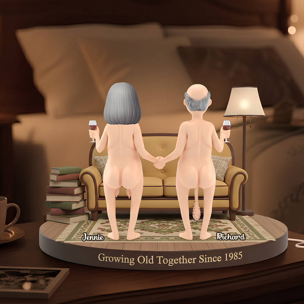 Old Couple Forever Light Box Personalized Gifts For Couple 05NADT051225-Homacus