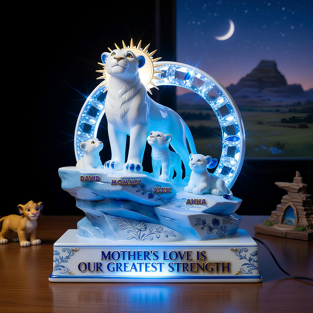 Queen Mom And Cubs Light Box Personalized Gifts For Mom 01PGDT150426-Homacus
