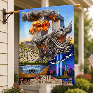 Patriotic Remembrance House Flag - Personalized Gifts For Family 02HUDH280726-Homacus