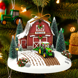 Tractor House Ornament Christmas Personalized Gifts for Tractor Lovers 01TGDT090825-Homacus