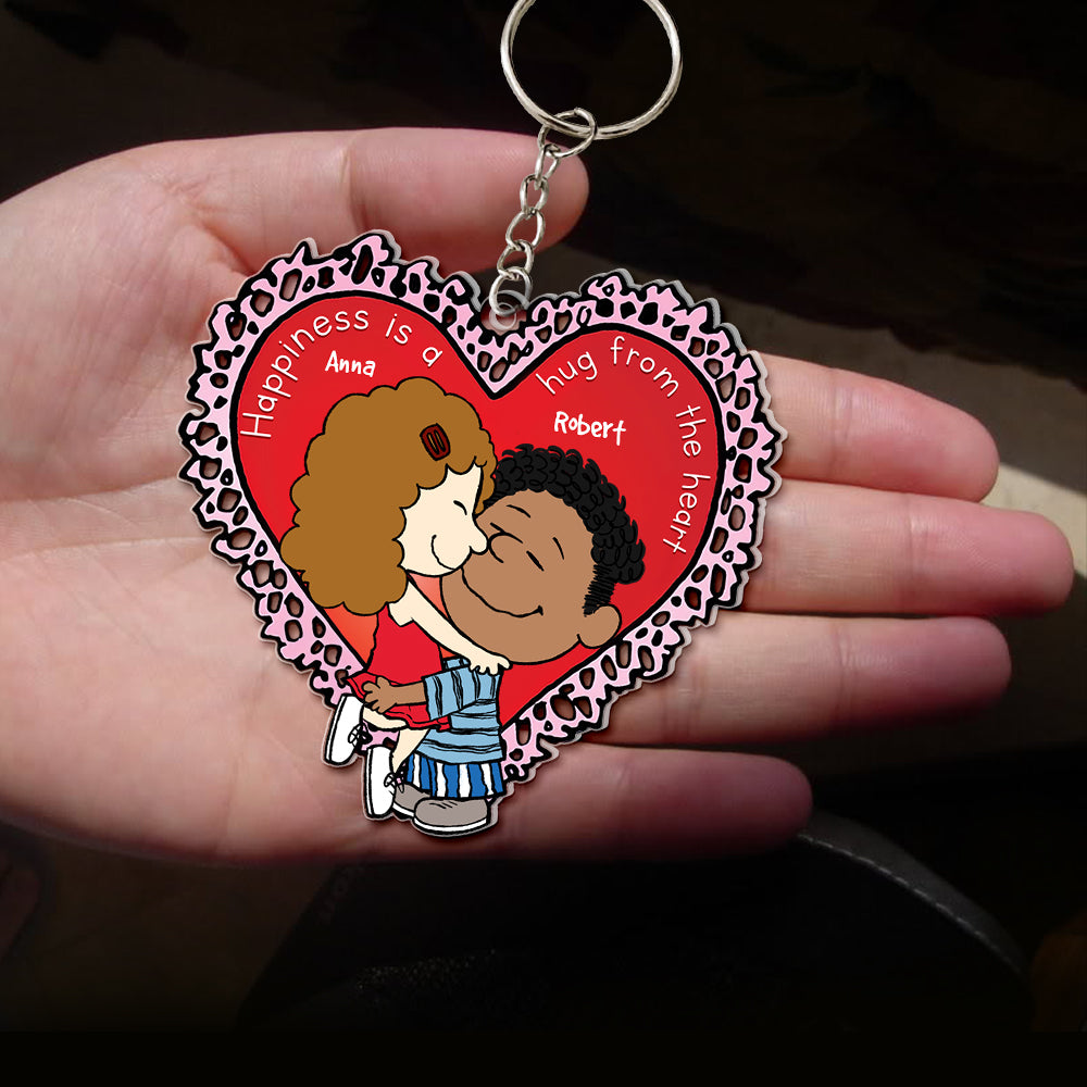Personalized Gifts For Couples Valentine Acrylic Keychain 01TOQN291124HG-Homacus