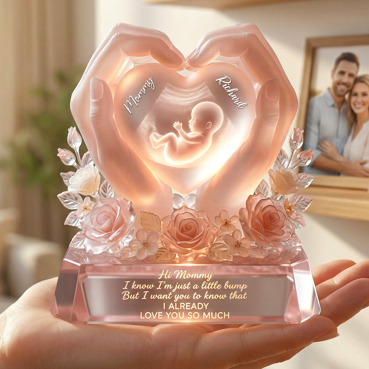 Baby Bump Love Mother Acrylic Plaque - Personalized Gifts For Mothers 01paqn030326-Homacus