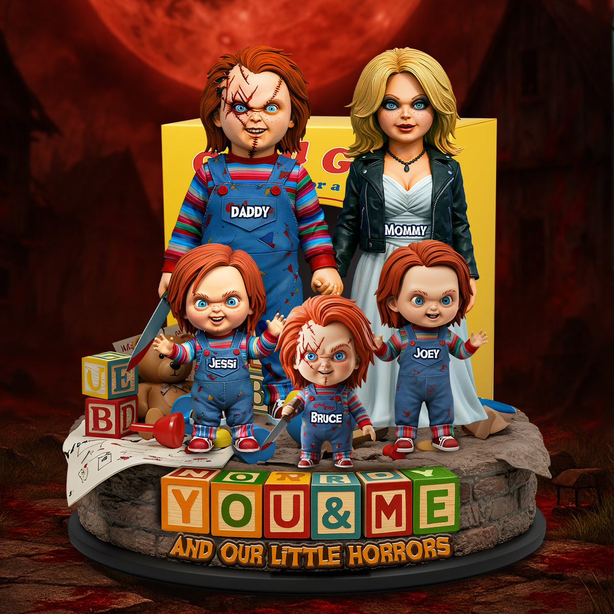 Horror Family Acrylic Plaque - Personalized Gifts For Family 03QHLU260525-Homacus