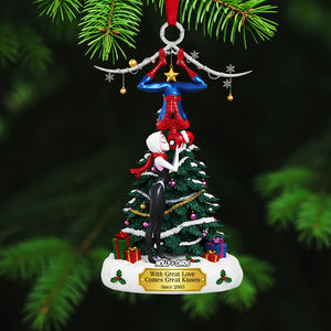 Personalized Gifts For Christmas, Cheeky Kissing Couple Acrylic Ornament 03nata061025-Homacus