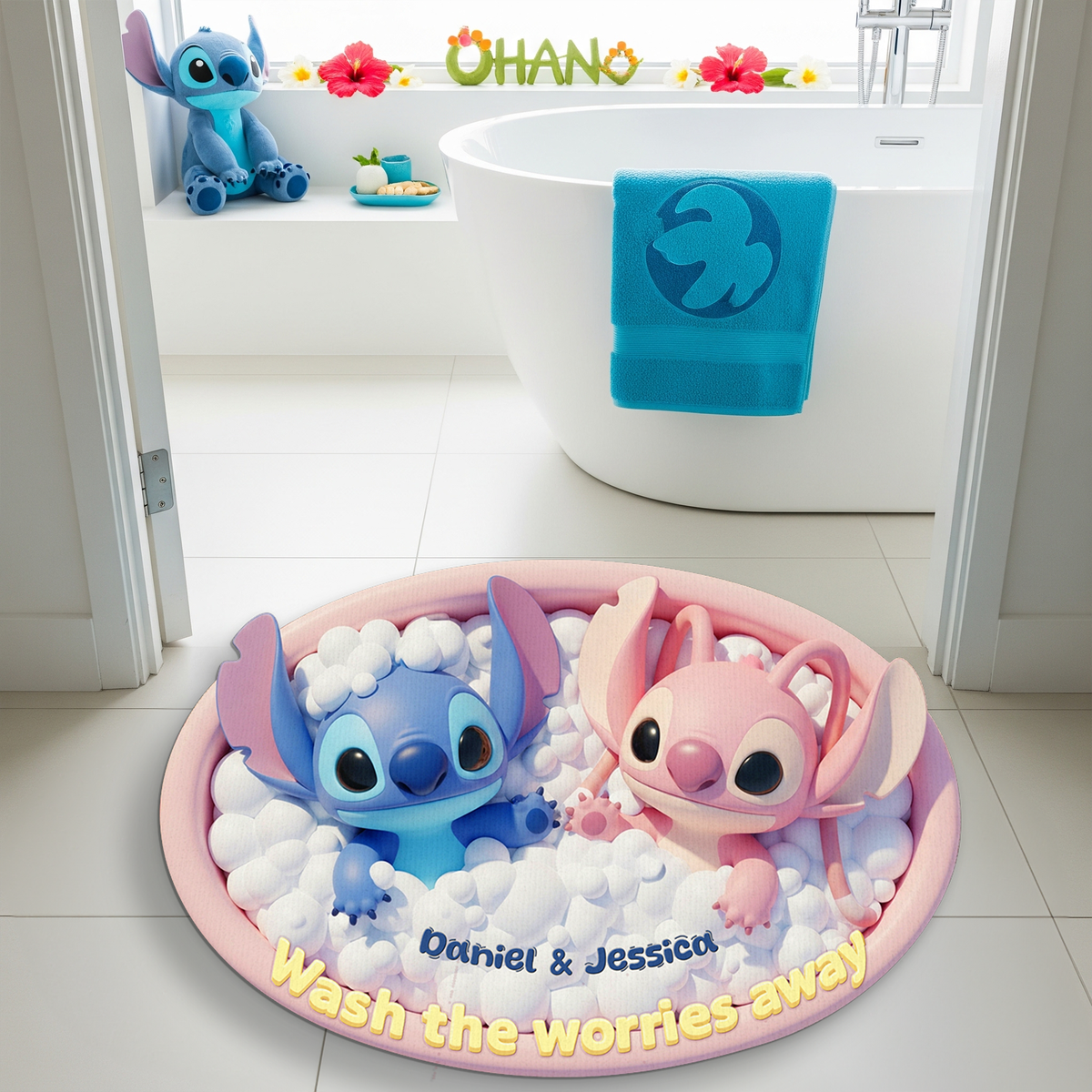 Tropical Alien Couple Doormat - Personalized Gifts For Couple 04PLU140825-Homacus