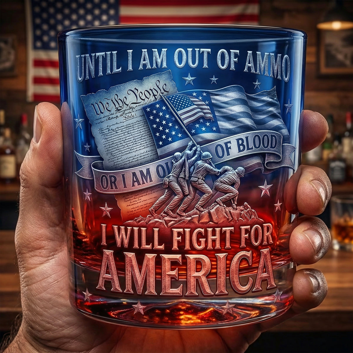Freedom Round Glass - Gifts For Patriots 04PAQN200326-Homacus