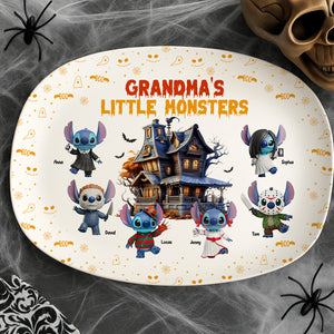 Horror Monsters Personalized Halloween Gifts For Mom/Grandma Plate 02pgtn110825-Homacus