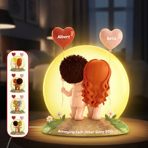 Funny Old Couple Light Box - Personalized Anniversary Gift For Couples 01NAMG041225-Homacus