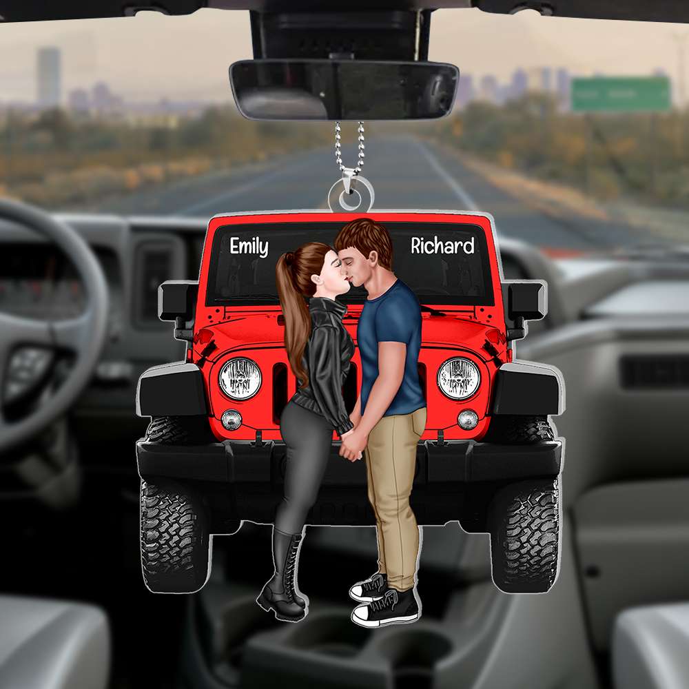 Personalized Gifts For Couple Car Ornament 03OHQN130624HH-Homacus