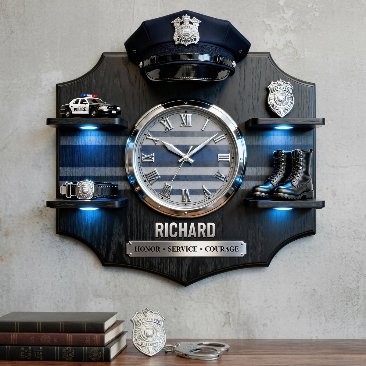 Police Appreciation Acrylic Clock – Personalized Gifts For Police Officers 01toqn271225-Homacus