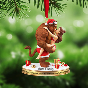 Christmas Romance Couple Ornament Personalized Gifts For Couple 02OHTA111025-Homacus