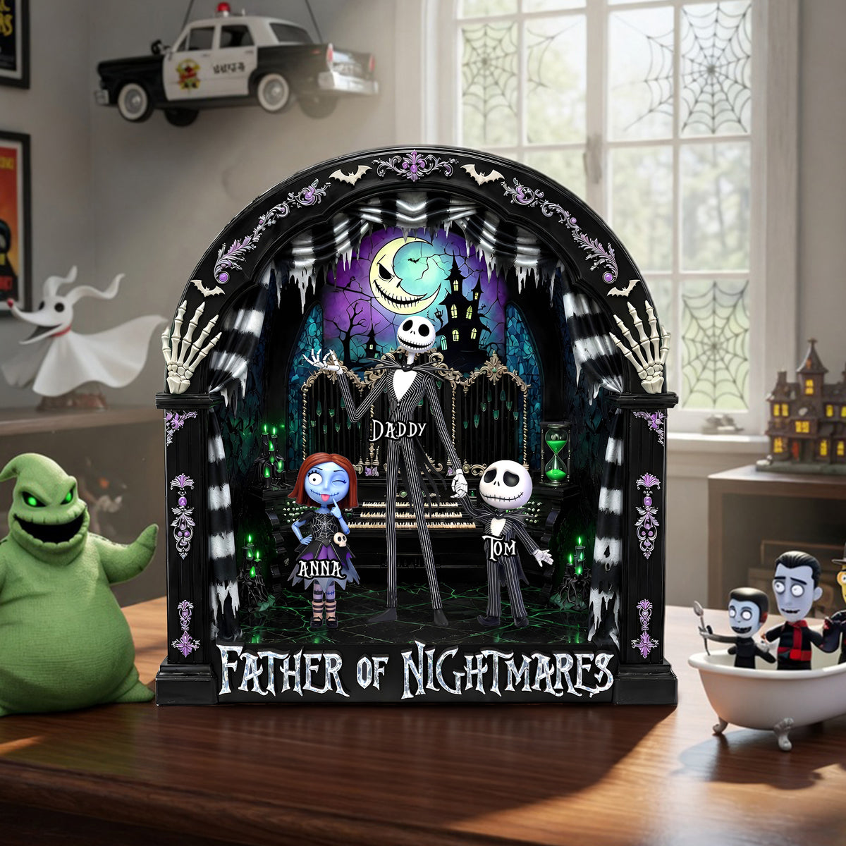Spooky Dad And Kids Acrylic Plaque - Personalized Gifts For Dads 02tylu130526-Homacus