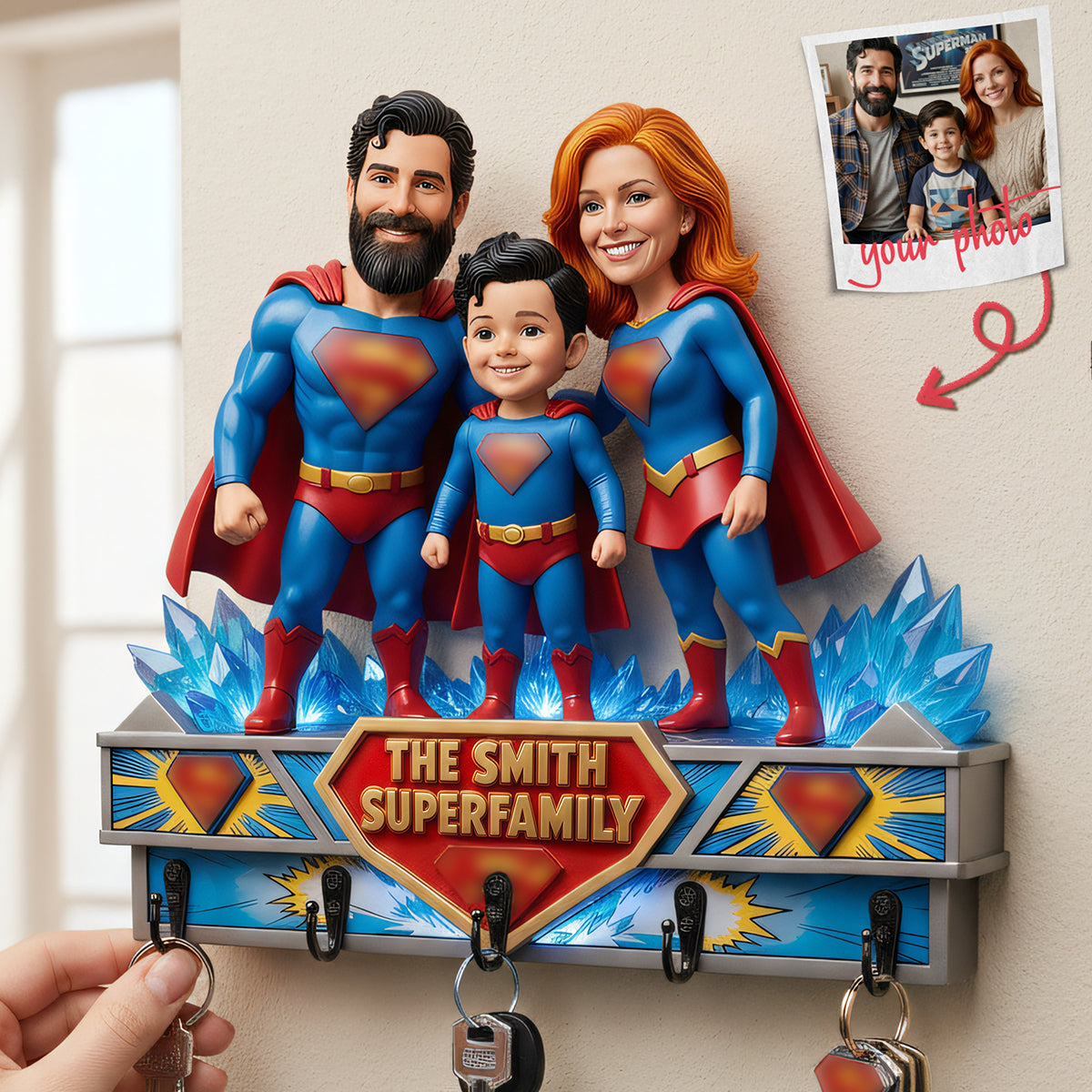 Fearless Guardians Acrylic Key Hanger - Custom Photo Gifts For Family 03tyta300326-Homacus
