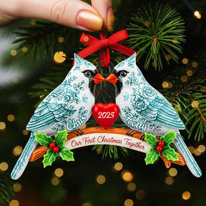 Couple Cardinal Toile de Jouy Ornament - Personalized Gifts For Couple 02pgta060925-Homacus