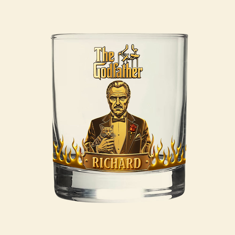 Mafia Gentleman Round Whiskey Glass - Personalized Gifts For Movie Fans 02hyqn110825-Homacus