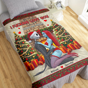 Naughty Couple Blanket - Personalized Christmas Gifts For Couple 03naqn180925-Homacus