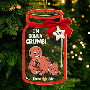 Personalized Gifts For Couple Christmas Ornament 05huqn200924 Funny Gingerbread Couple-Homacus