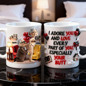 Cheeky Kisses Couple Coffee Mug - Personalized Gifts For Couples 05OHLU261225-Homacus