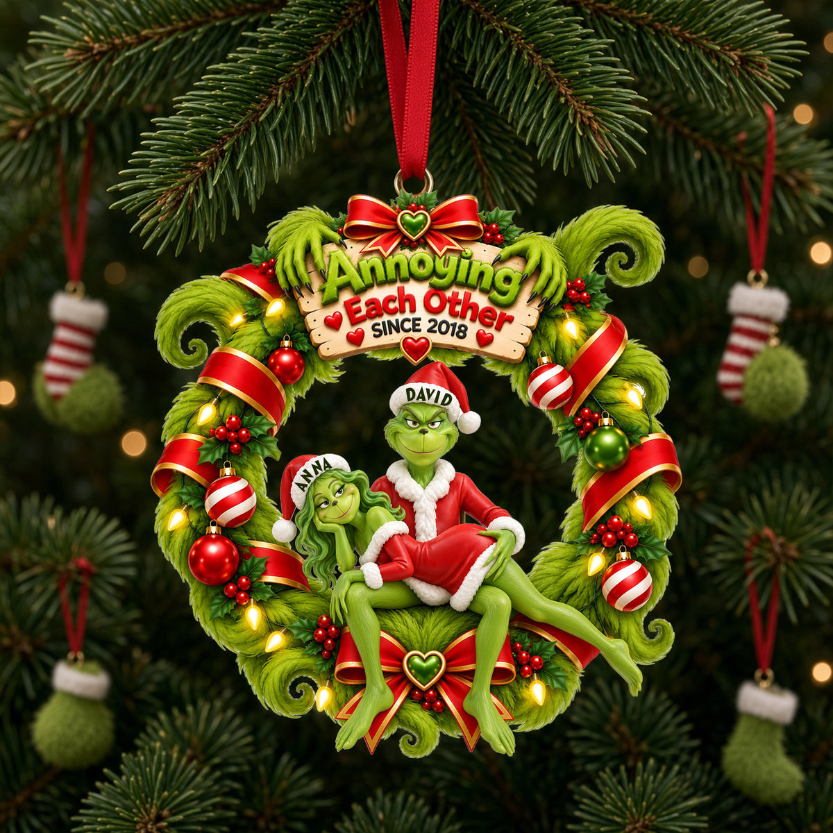 Annoying Each Other Christmas Ornament - Personalized Gifts For Couple 08ohlu300926