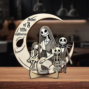 Nightmare Mom Wood Sign - Personalized Gifts For Mother 03TGLU010425-Homacus