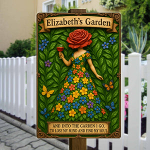 Garden Girl Metal Sign – Personalized Gift For Her 03NALU280525-Homacus