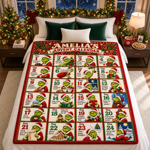 Funny Christmas Advent Calendar Blanket - Personalized Christmas Gifts 01padh121026-Homacus
