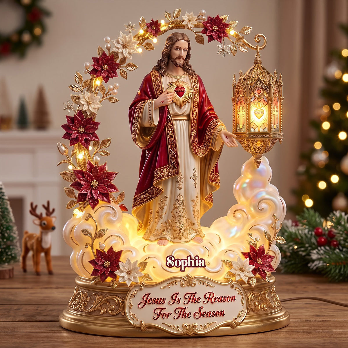 Sacred Heart Of Jesus Acrylic Light Box - Personalized Gift For Christians 05PGTN231026