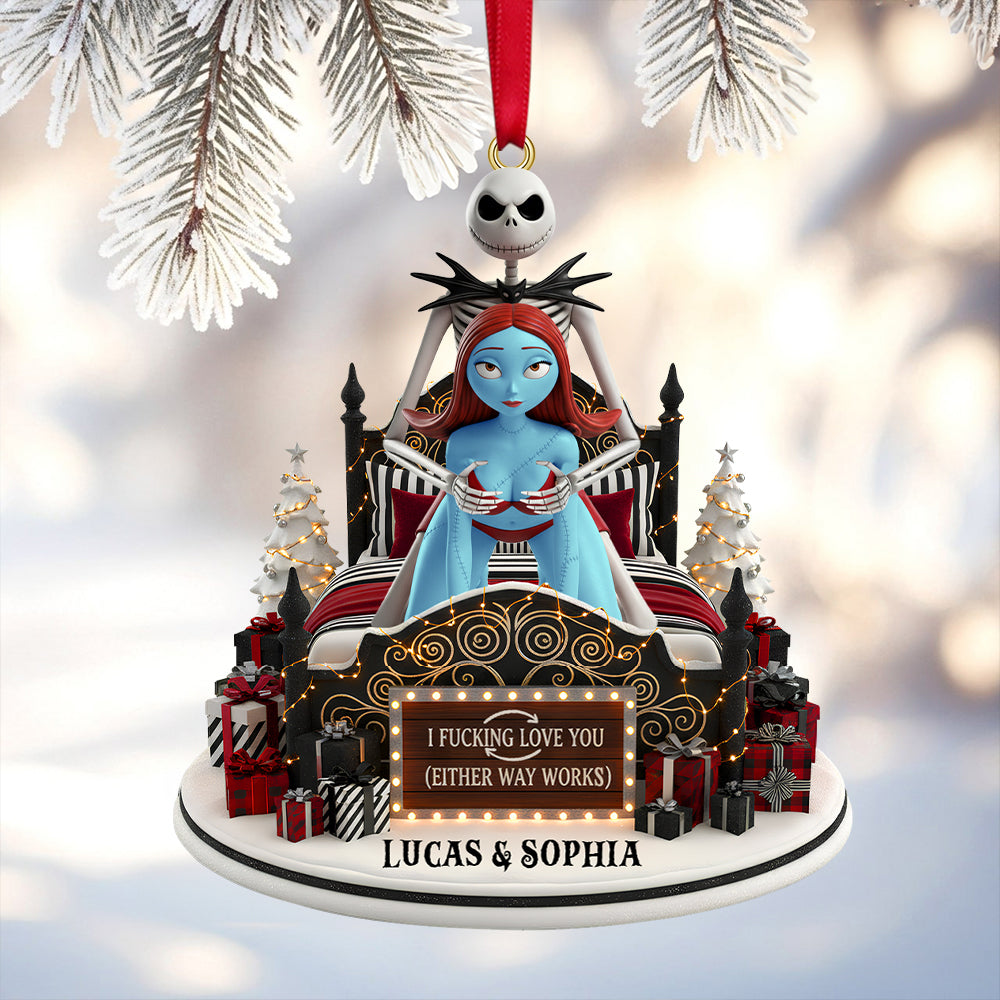 Funny Couple Ornament - Personalized Gift For Spooky Couple Christmas Ornament 04OHTN201025-Homacus