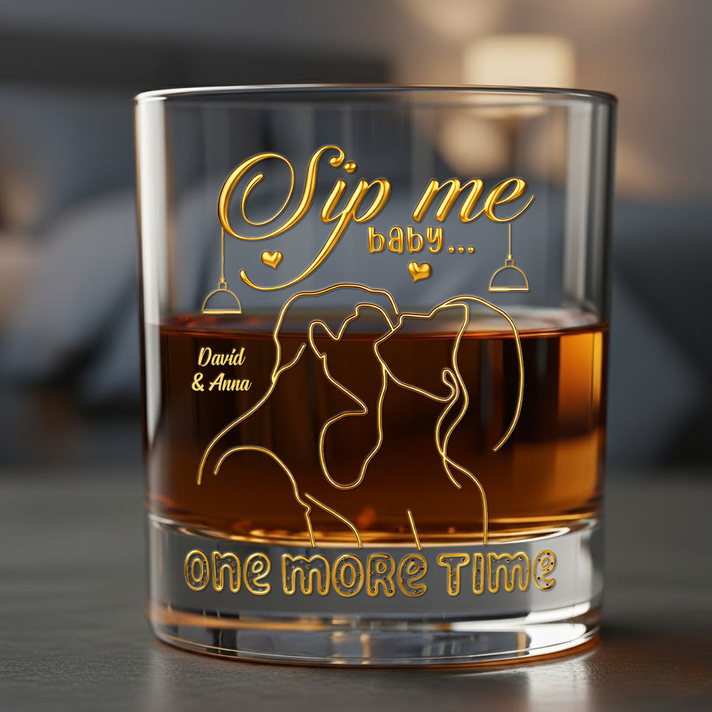 Sip Me Baby One More Time 11oz Drinking Glass - Personalized Gifts For Couples 04TOTN241125-Homacus