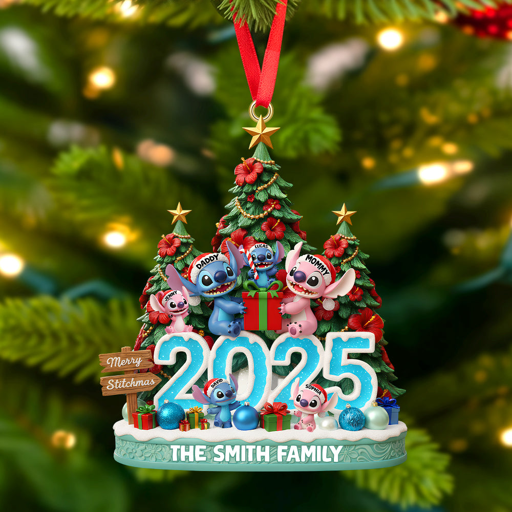 Aliens Family Personalized Gifts For Family Christmas Ornament 04patn161025-Homacus