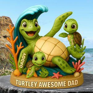 Turtle Awesome Dad Acrylic Plaque Gifts For Dad 01NADT120525-Homacus