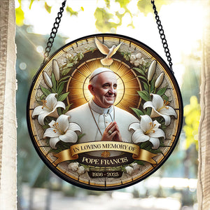 Forever In Our Prayers – Pope Francis Stained Glass 01HULU230425-Homacus
