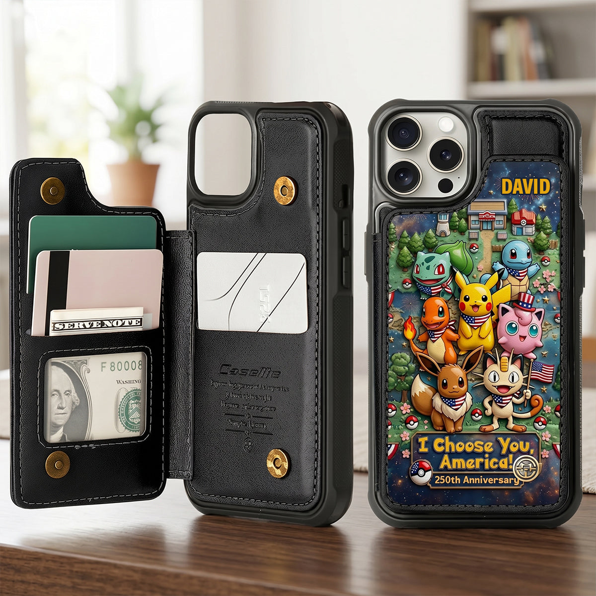 250th Anniversary Leather Flip Wallet Phone Case Personalized Patriotic Gifts 01TYTN010626-Homacus