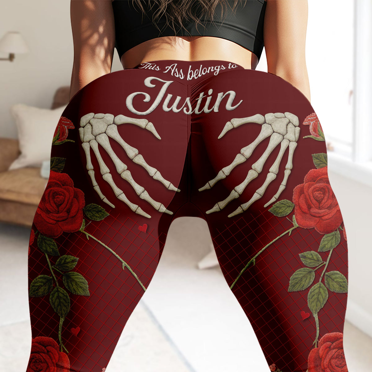 Naughty Skeleton Hands Leggings - Personalized Gifts For Her 04naqn181225-Homacus