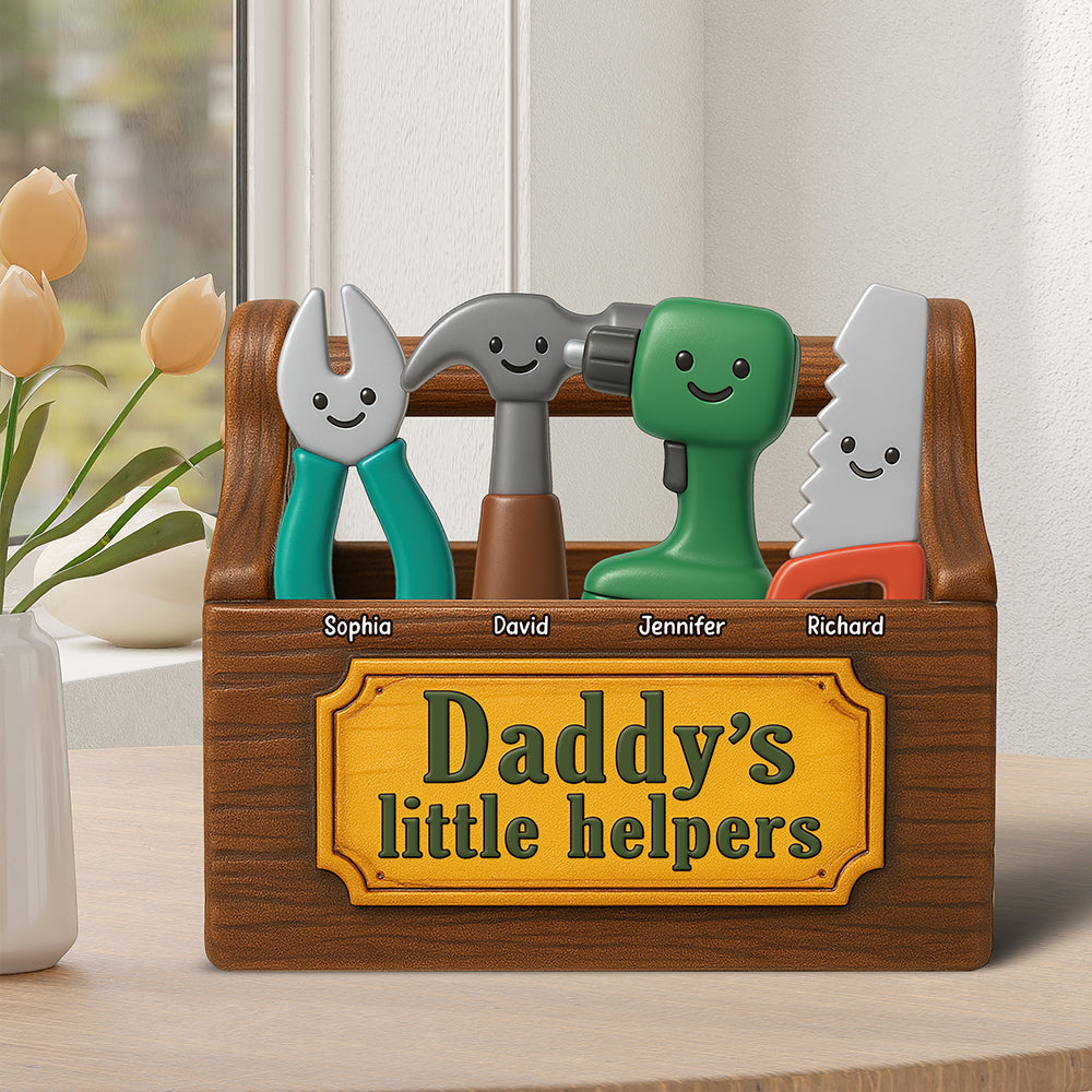 Daddy's Little Helpers Acrylic Plaque - Personalized Gifts For Father 01NAQN020525-Homacus